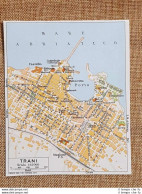 Pianta O Piantina Del 1978 La Città Di Trani Puglia T.C.I. - Geographical Maps