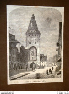 Rara Veduta Di Berna Del 1865 La Torre Di San Cristoforo Svizzera - Before 1900
