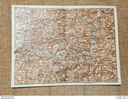 Carta Geografica O Cartina Del 1914 Mondovì Vicoforte Bagnasco Piemonte T.C.I. - Geographische Kaarten