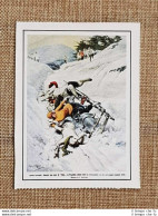 Figurina Originale La Domenica Del Corriere 1914 St. Moritz La Gara Di Bob - Autres & Non Classés