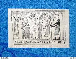Gravure Année 1862 - Fragment Du Rituel Funéraire Des Anciens Egyptiens - Before 1900