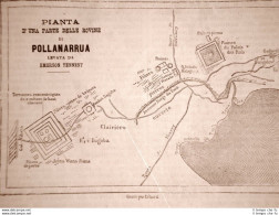 Carta Pianta Delle Rovine Di Polonnaruwa, Sri Lanka 1863 E Ebree Di Cochin India - Before 1900
