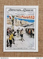 Figurina Originale La Domenica Del Corriere 1920 Sci Campionato In Trentino - Sonstige & Ohne Zuordnung