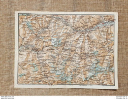 Carta Geografica O Cartina Del 1914 Gran Paradiso Ouart Valle D'Aosta T.C.I. - Landkarten