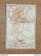 Pianta O Piantina Del 1914 La Città Di Acqui Piemonte T.C.I. - Geographical Maps