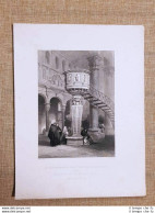 Il Pulpito In Marmo Nella Cattedrale Di Messina Sicilia Incisione Del 1841 - Before 1900