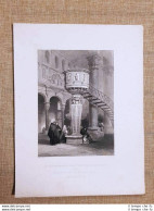 Il Pulpito In Marmo Nella Cattedrale Di Messina Sicilia Incisione Del 1841 - Vor 1900