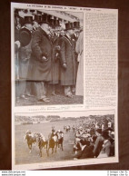 Re Edoardo D'Inghilterra Al Derby Di Epsom Nel 1909 + Statua Ostia Nel 1909 - Autres & Non Classés