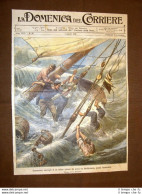 Copertina La Domenica Del Corriere 5 Agosto 1906 Naufragio Veliero Alessandria - Otros & Sin Clasificación