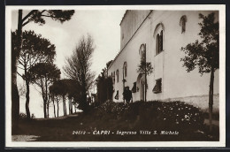 Cartolina Capri, Ingresso Villa S. Michele  - Sonstige & Ohne Zuordnung