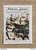 Figurina Originale La Domenica Del Corriere 1914 Attentato Di Sarajevo WW1 - Autres & Non Classés