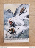 Retrocopertina La Domenica Del Corriere Del 1939 Alpino Evaristo Croux Beltrame - Altri & Non Classificati