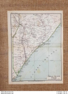 Carta O Cartina Del 1929 Mogadiscio Itala Brava Meregh Somalia Italiana T.C.I. - Geographical Maps