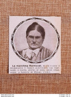 Birago 27 Aprile 1918 Morte Della Marchesa Giuseppina Raimondi Moglie Garibaldi - Autres & Non Classés