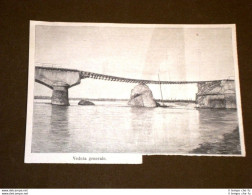 Catatrofe Inondazione Di Bologna Nel 1893 Ponte Ferrovia Bivio Reno Veduta - Before 1900