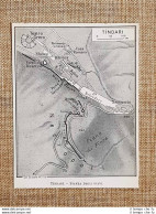 Pianta O Piantina Del 1953 Tindari Patti Messina Sicilia T.C.I. - Mapas Geográficas