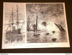 La Catastrofe Della Nave Da Battaglia Richelieu Disegno Di Edoardo Ximenes 1881 - Other & Unclassified