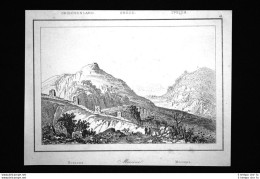 Veduta Di Messene, Grecia Incisione Del 1850 L'Univers Pittoresque - Vor 1900