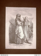 Incisione Di Gustave Dorè Del 1874 Moda Costume Rebuscadoras Spigolatrici Spagna - Voor 1900