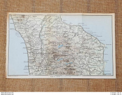 Carta Geografica O Mappa Del 1937 La Sila Botte Donato Crotone Calabria T.C.I. - Cartes Géographiques