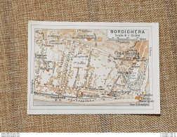 Pianta O Piantina Del 1937 La Città Di Bordighera Liguria T.C.I. - Geographische Kaarten