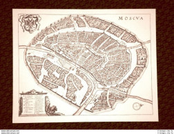 Mosca - Moscow - ?????? Russia Incisione Di Merian Matthäus Del 1640 Ristampa - Altri & Non Classificati