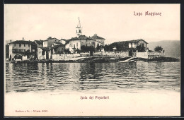 Cartolina Isola Dei Pescatori, Lago Maggiore, Bootspartie Mit Blick Zur Kirche  - Altri & Non Classificati