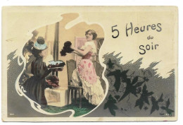 5 Heures Du Soir Photo Reutlinger SIP 1114 (habillage Pour La Sortie, Légère Marque Pli Vertical à Droite) - Women