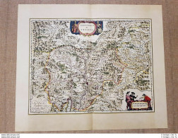 Carta Geografica O Mappa Territorio Di Trento Anno 1640 Joan Blaeu Ristampa - Carte Geographique