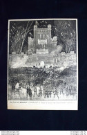 San Paolo Nel Minnesota - Palazzo Di Ghiaccio Carnevale Incisione Del 1885 - Voor 1900
