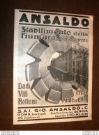 Pubblicità Del 1920 Acciaierie E Fonderie D'acciaio Ansaldo Tema #019 - Other & Unclassified