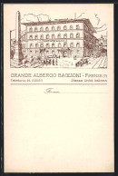 Artista-Cartolina Firenze, Grande Albergo Baglioni, Piazza Unità Italiana  - Firenze
