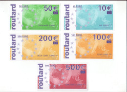 5 Billets De Jeu Du Routard, Euro, - Specimen