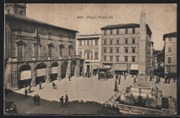 Cartolina Iesi, Piazza Plebiscito Mit Leuten  - Andere & Zonder Classificatie