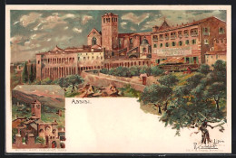 Artista-Cartolina Raffaele Carloforti: Assisi, Hotel Subbasio A Rossi  - Altri & Non Classificati