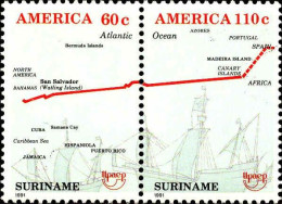 Suriname Poste N** Yv:1229/1230 America UPAEP - Suriname