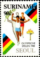 Suriname Poste N** Yv:1125/1128 Jeux Olympiques D'été Séoul - Estate 1988: Seul