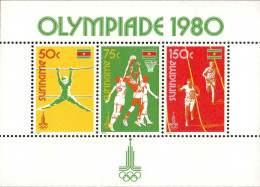 Suriname Bloc N** Yv:30 Mi:25 Olympiade 1980 - Other & Unclassified