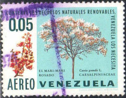 Venezuela Avion Obl Yv: 967 Mi:1784 Caesalpiniaceae (Obl.mécanique) - Venezuela