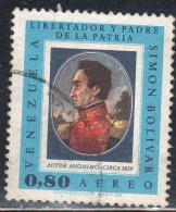 Venezuela Avion Obl Yv: 904 Mi:1692 Simon Bolivar (cachet Rond) - Venezuela