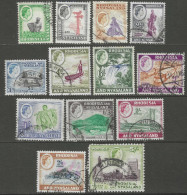 Rhodesia & Nyasaland. 1959-62 QEII. 13 Used Values To 5/-. SG 18 Etc. M5060 - Rodesia & Nyasaland (1954-1963)