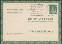 ⁕ Germany 1963 Deutsche BundesPost ⁕ FUNKLOTTERIE (24a) Hamburg 1 ⁕ BERLIN Postmark ⁕ Stationery Postcard - Cartes Postales - Oblitérées
