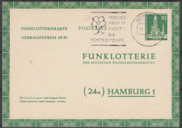 ⁕ Germany 1963 Deutsche BundesPost ⁕ FUNKLOTTERIE (24a) Hamburg 1 ⁕ BERLIN Postmark ⁕ Stationery Postcard - Postkaarten - Gebruikt