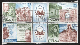 Espagne Tbres Du Bloc Obl Yv: 27 Exposicion Filatelica Espamer 80 (Obl.mécanique) - Blocks & Kleinbögen