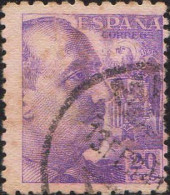 Espagne Poste Obl Yv: 680 Mi:844A Ed:922 General Franco & Armoiries (Déchiré) - Used Stamps