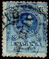 Espagne Poste Obl Yv: 248 Mi:236a Ed:236C Alfonso XIII Face Droite (cachet Rond) - Usados