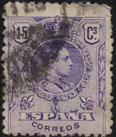 Espagne Poste Obl Yv: 245 Mi:231 Ed:270 Alfonso XIII Face Droite (cachet Rond) - Usados