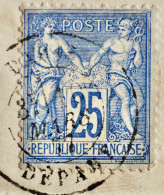 -Sage N°78 Type Ll Ob: PARIS DEPART 1877 ( Fragment.) - 1876-1898 Sage (Tipo II)