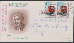 Belgique FDC 1969 1488 Journée Du Timbre Train Postal Paul Hymans - 1961-1970