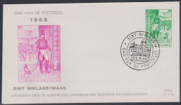 Belgique FDC 1965 1328 Journée Du Timbre Postes Chevaux Sint-Niklaas - 1961-1970